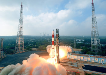 A PSLV rocket launch