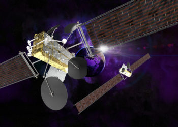 Rendering of what Intelsat's two new software defined satellites will look like. Photo courtesy: Thales .