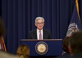 Jerome Powell, chairman of the U.S. Federal Reserve, speaks during a news conference following a Federal Open Market Committee (FOMC) meeting in Washington, D.C., U.S., on Wednesday, May 4, 2022. The Federal Reserve today raised interest rates by the steepest increment since 2000 and decided to start shrinking its massive balance sheet.