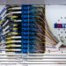 Fiber optic cables in an optical line splitter in a Telecom Italia SpA telephone exchange in Rome, Italy, on Monday, May 17, 2021. Telecom Italia report results on Wednesday.