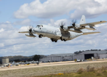 The U.S. Marine Corps will issue Viasat a contract to provide satellite communications for KC-130 aircraft. / Source: U.S. Marine Corps