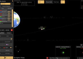 A screenshot of Saber Astronautics' Space Cockpit in action. / Source: Saber Astronautics