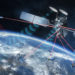 SpaceLink relay satellites on orbit showing optical and RF links
