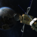 Artistic impression of a ClearSpace servicer approaching a GEO satellite / Source: ClearSpace