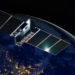 An artist's rendition of the CENTAURI-5 pathfinder satellite on orbit