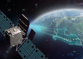 At more than 22,000 miles above Earth, geostationary satellites appear as permanent fixtures in the sky capable of providing continuous internet connectivity / Source: Astranis Space Technology Corp.