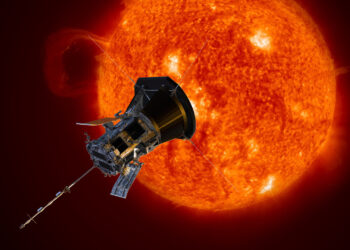 An artist's concept of NASA's Parker Solar Probe observing the Sun / Source: NASA/Johns Hopkins APL/Steve Gribben