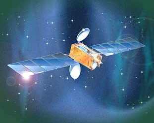 An artist's rendering of EchoStar-7 in orbit. The FCC fined Dish Network Corp. $150,000 for failing to deorbit the satellite on time. (Courtesy/Lockheed Martin)