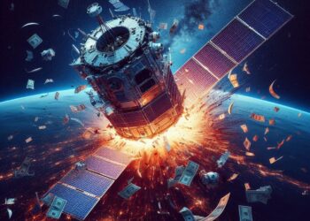 There are $23 billion to $24 billion worth of satellites insured in orbit, according to AXA XL's Chris Kunstadter. (Photo/AI-generated)