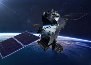 An artist's rendering of a Lockheed Martin missile tracking satellite (Courtesy/Lockheed Martin)