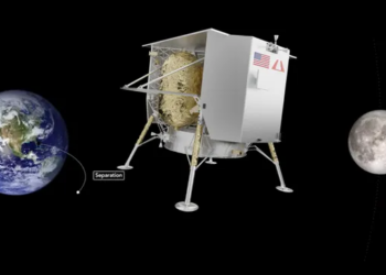 Astrobotic's private Peregrine moon lander suffered an anomaly after separating from United Launch Alliance's Vulcan Centaur rocket on Jan. 8, 2024. Astrobotic opted to reenter the lander into Earth's atmosphere. (Courtesy/ULA)