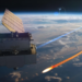 An artistic rendering of L3Harris' Tracking Layer Tranche 2 missile-tracking satellites for the Space Development Agency. (Courtesy/L3Harris)