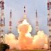 A PSLV rocket lifts off from the Satish Dhawan Space Centre in 2016 (Courtesy/ Xinhua News Agency/Getty Images)