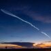 The launch of SpaceX Falcon 9 rocket with 22 Starlink satellites viewed from Huntington Beach, March 18. (Courtesy/Allen J. Schaben/Los Angeles Times/Getty Images)