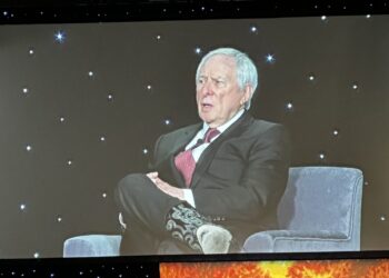 Retired NASA Administrator Dan Goldin speaks at Space Symposium 2024 in Colorado Springs, Colo. on April 10. (Photo/CBN)