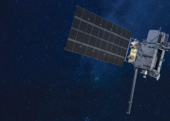 An artist's rendering of the GOES-U weather monitoring satellite (Courtesy/NASA)