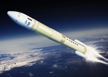 An artist's rendering of JAXA's H3 rocket (Courtesy/JAXA)