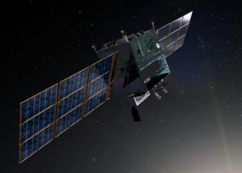 An artist’s rendering of a Space Force Next-Gen OPIR polar satellite (Courtesy/Northrop Grumman)