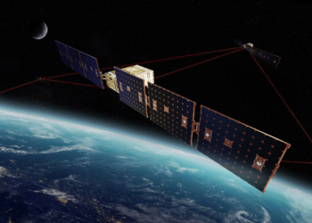 An artist's rendering of Lockheed Martin's Transport Layer Tranche 2 Beta satellites (Couresty/Terran Orbital)