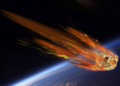 An artist's rendering of the DRACO satellite breaking up in the atmosphere (Courtesy/ESA)