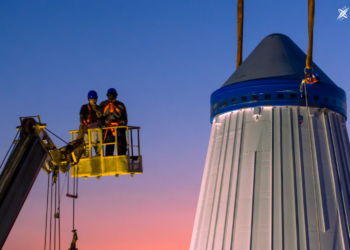 A Nebula-1 rocket propulsion system test in July 2024 (Courtesy/Deep Blue Aerospace)